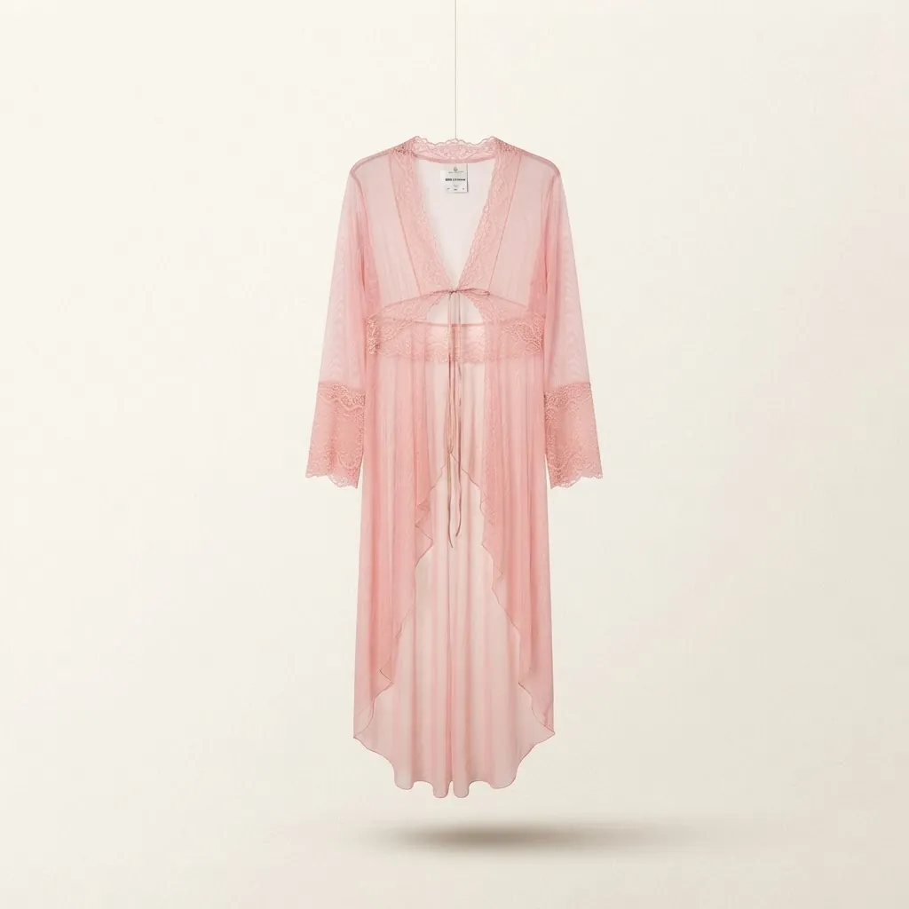 Robe rosa translúcido